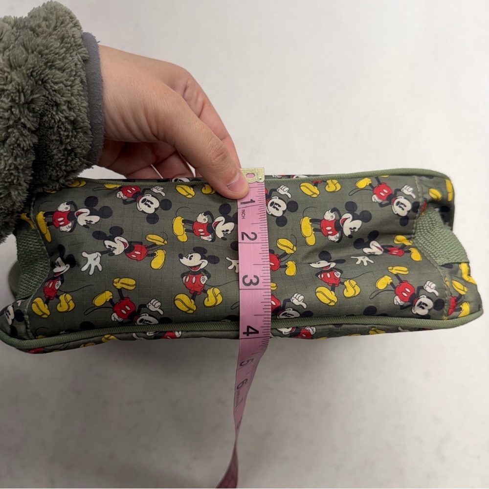 Disney Mickey Mouse Army Green Purse Handbag Crossbody - Picture 8 of 11